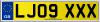 LJ09 XXX