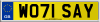 WO71 SAY